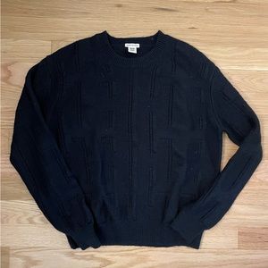 Hermès Vintage Navy Wool Crewneck Sweater